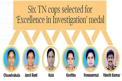 Six Tamil Nadu cops selected for ‘Excellence in Investigation’ medal