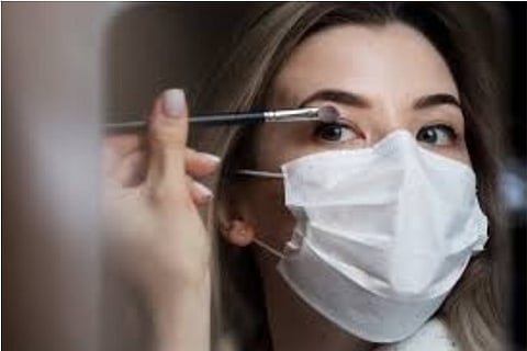 Smudge-proof your makeup when wearing a mask