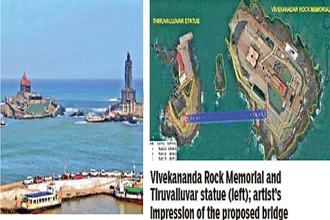 Govt mulls bridging Vivekananda memorial, Tiruvalluvar statue