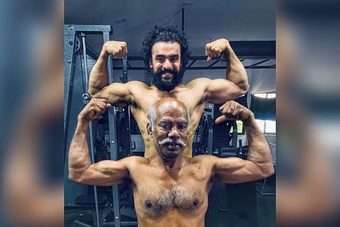 Malayalam star Tovino Thomas, 'workout partner' dad flaunt muscle power