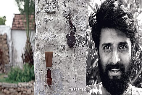 Tea glass on a structure; Arun Kombai