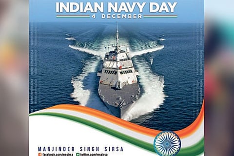 Image of US ship shared to celebrate Indian Navy Day