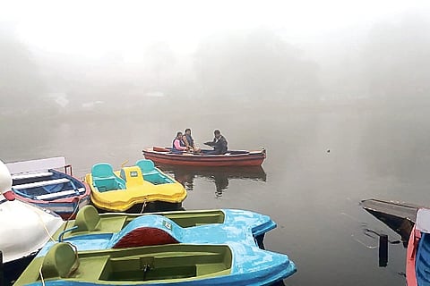 Very few takers for the boats in the TTDC boathouse in Kodaikanal which resumed operations last week