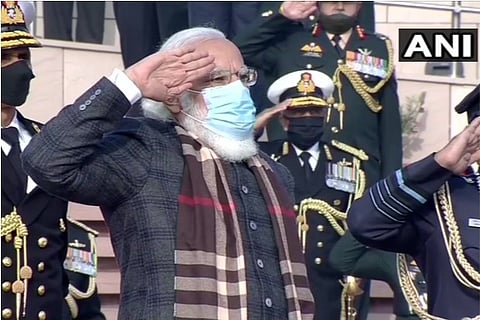 Source: Twitter; Modi Lights Up 'Swarnim Vijay Mashaal'