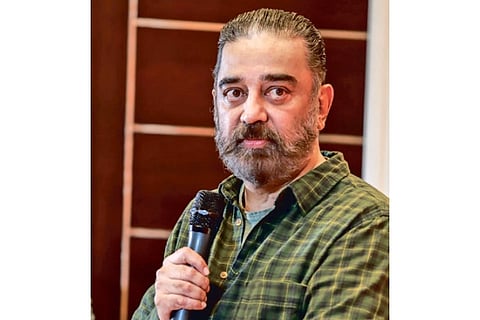 Kamal Haasan addressing a meeting in Tirunelveli on Wednesday