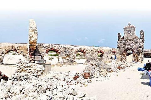 Remains of a Christian shrine.