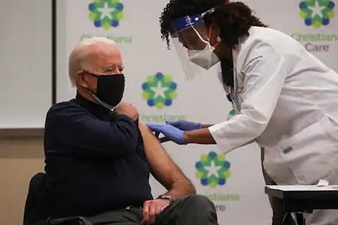 US President Elect Joe Biden taking Covid Vaccine