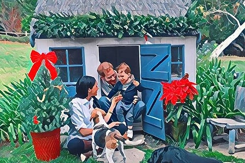 Prince Harry, Meghan share Christmas card