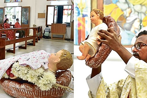 Christmas morning mass at St Thomas Mount Church on Friday