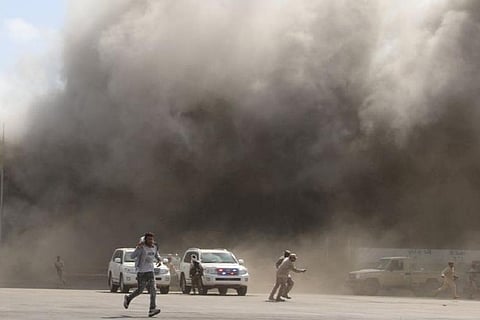 Thirteen die in attack on Aden airport moments after new Yemen cabinet lands