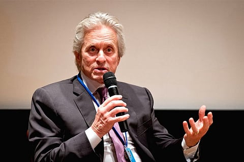 Michael Douglas, Catherine attend Kirk Douglas' funeral