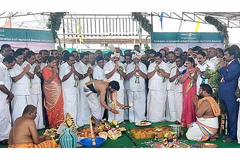 Edappadi Palaniswami lays foundation stone for AIIRLIVAS in Salem