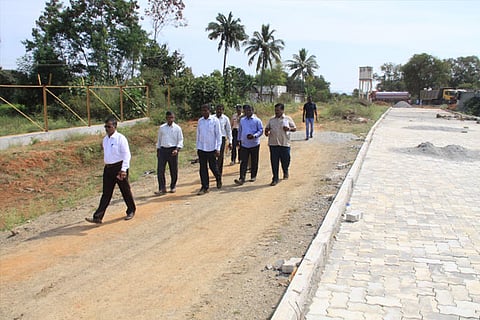Officials from the AAI and the Highways inspect the area around Vellore airport for laying the diversion road