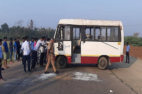 The bus belongs to a private firm