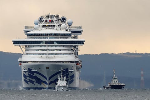 File Photo: Cruise ship Diamond Princess approaches Daikoku Pier Cruise Terminal in Yokohama (Reuters)