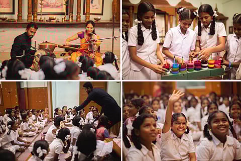 Musicians help students appreciate music through sounds