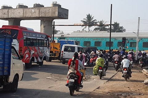 Harrowing time for residents, motorists as work on flyover across rail track at Minjur unfinished