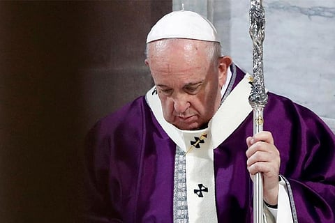 Pope observes usual Ash Wednesday customs in time of virus