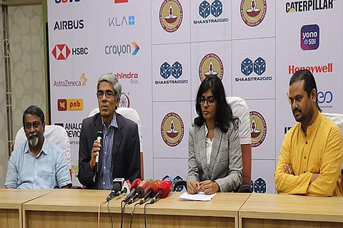 Prof Bhaskar Ramamurthi interacting with media regarding Shaastra 2020 on Tuesday