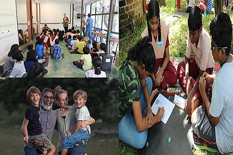 Pictures from the children?s designathon workshops held at the farm in Thalambur