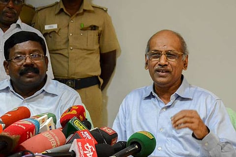 SEC R Palanisamy addresses the media in the city on Saturday