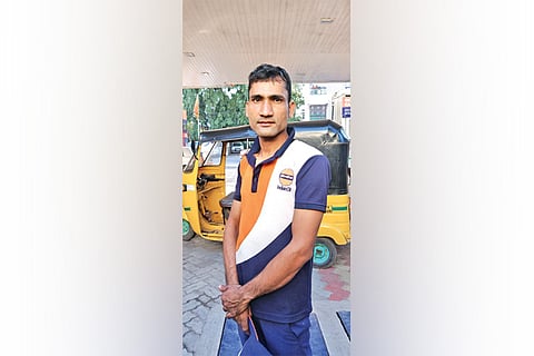 Keshar Adhikari, 31, petrol pump employee