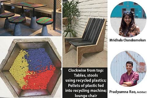 Architect duo turns plastic waste into sturdy furniture