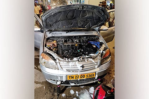 Remains of the vehicle