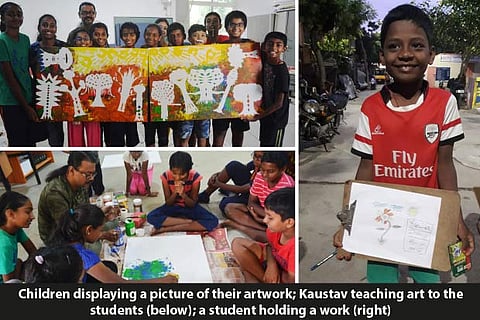 Kids from Kannagi Nagar get an introduction to art
