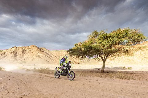 Johnny in action during Stage 4 of Dakar Rally