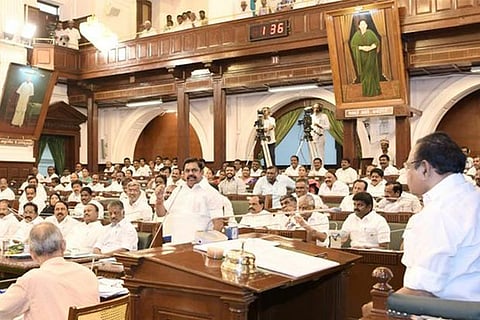 Chief Minister Edappadi K Palaniswami speaking in the Assembly on Thursday