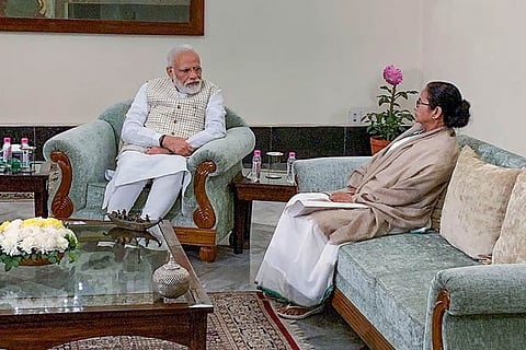 'No CAA in Bengal': Mamata joins dharna after meeting PM Modi