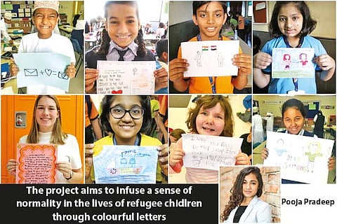Spreading smiles to refugee children through letters