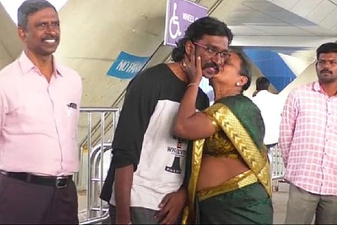 Varunraj with his parents