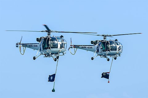 Indian Coast Guard displaying the fleet during the annual joint exercise with Japanese Coast Guard in Chennai