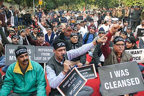 Protests mark 30th year of Kashmiri Pandits' exodus