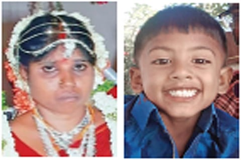 Thilakavathi (left) and Thirumurugan