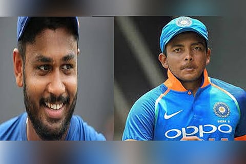 Sanju Samson (left) and Prithvi Shaw (File pictures)