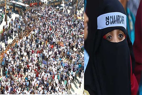 People from different parts of Chennai, mostly Muslims, staged a massive rally against the CAA-NRC-NPR