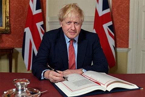 UK's Johnson hails 'new chapter' as he signs EU divorce treaty