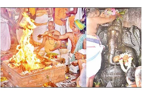 Maha Ganapathy Yaagam in Thanjavur Big Temple ahead of consecration ceremony