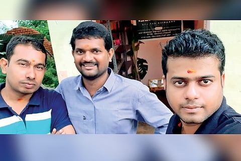 L-R: V Krishnan, T Murugan and Maruthu Pandi