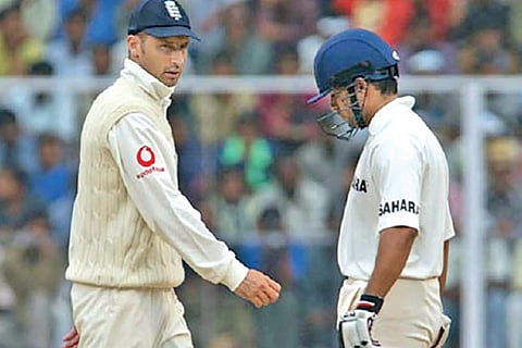Former England skipper Nasser Hussain (left) and ?Master Blaster? Sachin Tendulkar