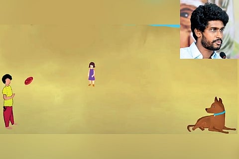 Still from Frisbee; Lokesh (inset)