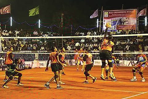 Women volleyball players from Tamil Nadu in action (File photo)