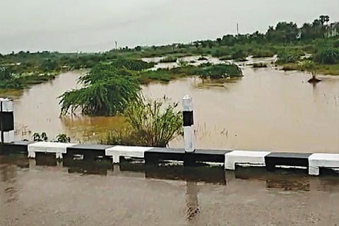 Heavy flow witnessed in Ponnai river due to recent rains