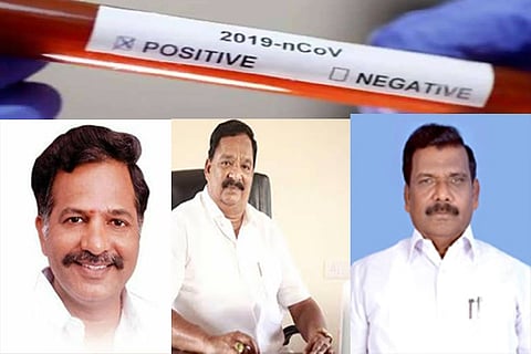 Vellore MLA P Karthikeyan; Ranipet MLA R Gandhi; Krishnagiri MLA T Senguttuvan