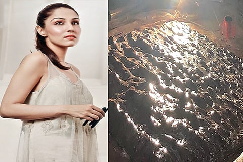 Oceanscape installation by the actor-sculptor