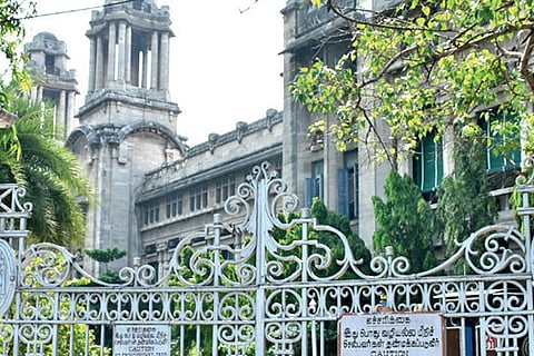 The locked gates of Southern Railway headquarters in Chennai (file photo)
