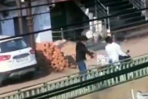 Cop hits people in Chhattisgarh containment zone, videos go viral